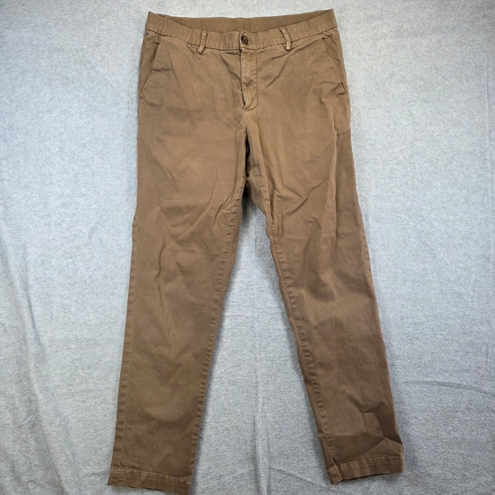 Bearbottom Clothing Chinos Mens M-30 Brown Stretch Elastic Waist Casual Pants